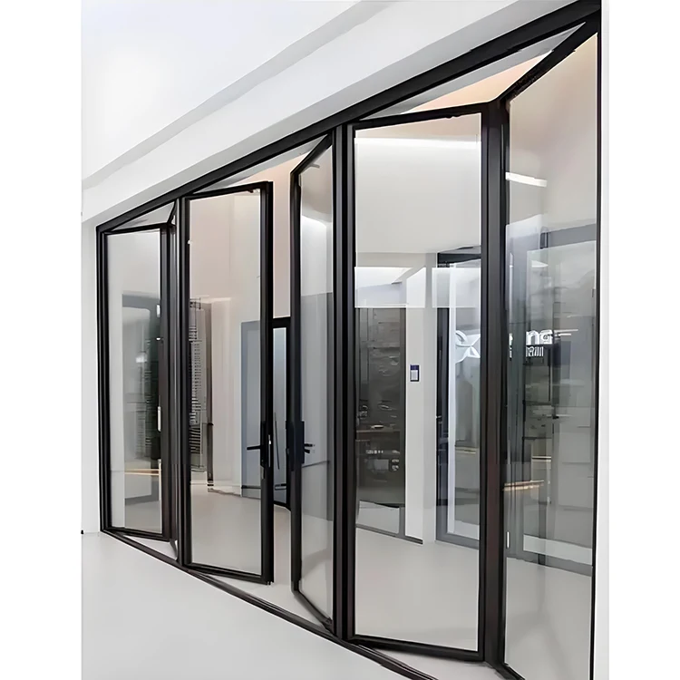 Porte vitrée pliante en aluminium Porte vitrée pliante en aluminium