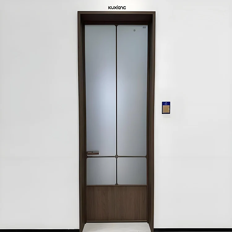 Porte en verre à cadre en aluminium Porte en verre à cadre en aluminium