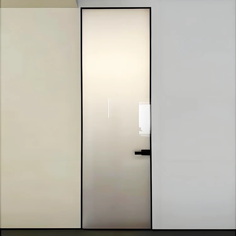 Porte battante en verre sans cadre Porte battante en verre sans cadre