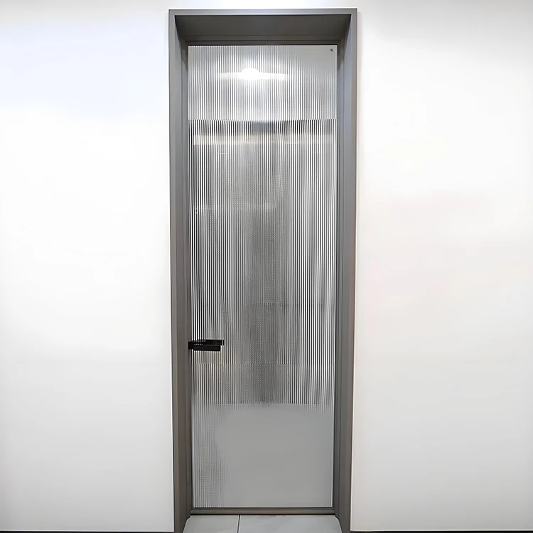 Porte en verre en aluminium à cadre mince Porte en verre en aluminium à cadre mince